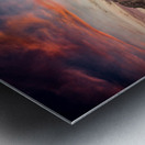 jordan flag on the mountains near petra. Metal print