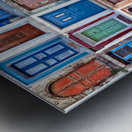 doors of santorini Metal print