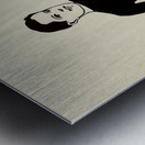 vintage football art players cheering Metal print