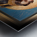 An Art Deco Beauty By A Golden Disc Captivating AI Concept Art by Xzendor7 Metal print