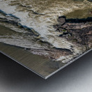 Top down over flooded Valley Falls on a bright spring morning Metal print