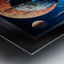 The Landing Retro Fusion Sci-Fi Space Poster Art Captivating AI Concept Art by Xzendor7 Metal print