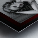 Reclining Nude Illustration Gorgeous AI Concept Art Portrait by Xzendor7 Metal print