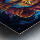 Lion Smoky Neon Metal print
