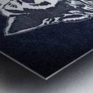 Vintage UConn Husky Art Metal print