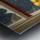 snowy night at the diner  Metal print