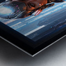 An Android Assassin Seeks Her Prey Mesmerizing AI Concept Art by Xzendor7 Metal print