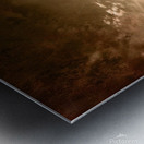 Old Ship on the seaside and woman Metal print