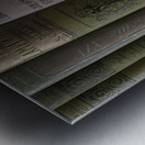 Old books on a shelf Metal print