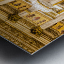 Baroque ballroom interior in Royal Palace. Luxury marble antiqu Metal print