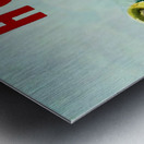 vintage houston marching band art  Metal print