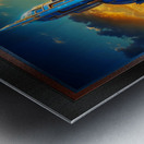 The Grand Art Deco Blue Plaza Pavilion Stunning AI Concept Art by Xzendor7 Metal print