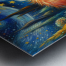 Starry Night Fox: A Whimsical and Magical Artwork Metal print