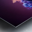 a pair of headphones that seem to be emanating vi Metal print