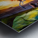  the bicycle beside river  Metal print