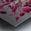 a vibrant and elaborate floral arrangement in a m Metal print