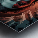 a detailed and artistic portrayal of a woman s face Metal print