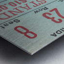 1979 Tulsa vs. Florida Football Ticket Art Metal print