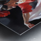 Girl In Red Dress Metal print