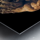 A hero fights a lion Metal print