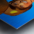 crystal clear blue sky football qb art Metal print