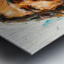 jesus in prayer with expressive brush strokes Metal print