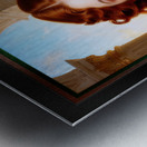 Her Captivating Green Eyes Renaissance-Inspired Portrait Of A Lady Mesmerizing AI Concept Art by Xzendor7 Metal print