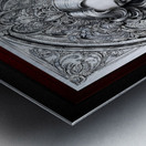 An Elegant Fantasy Girl Pin Up Illustration Beautiful AI Concept Art by Xzendor7 Metal print