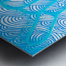 Blue Shaka Metal print