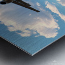 Under the clouds in realistic style Metal print
