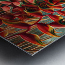 ai artist debra amerson plant artistryorange gold Metal print