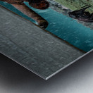 bull in the rain Metal print