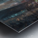 177753 Vibrant and bustling city street with busy Metal print