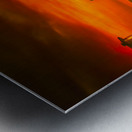 Frankfurt Skyline Skyscraper Sunset Metal print