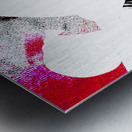 Abstract Black and White Lilies Metal print