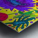 Abstract Purple Flowers Metal print