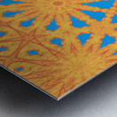 Abstract Tango and Turquoise Metal print