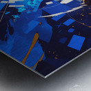 Watercolor painting with multi colored abstract backgrounds generative AI Metal print