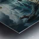 Watercolor painting with multi colored abstract backgrounds generative AI Metal print