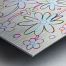 Abstract Pastel Floral Display Metal print