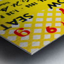 1956 California vs. Stanford Football Ticket Art Metal print