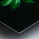 Abstract Green Glowing Cone Flower Metal print