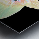 Abstract Delicate Lily Flower on a Dark Abstract Background Metal print