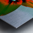 Abstract Vibrantly Coloured Single Lily Flower Metal print