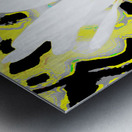 Abstract Neon Daisy Flower Metal print