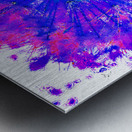 Abstract Bright Neon Colourful Dandelion Seeds Close Up Metal print