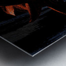 Abstract  Distressed Dark Red  Trio of Lilies Metal print