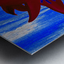 Abstract  Bright Red Trio of Lilies Metal print