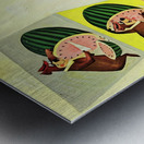 1962 Yogi Bear and Boo Bear Watermelon Art Metal print