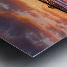 San Diego Pier Sunset   Square Metal print